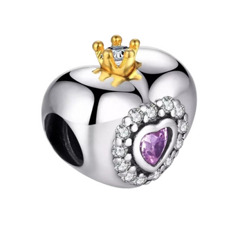 Charm Corazon con corona