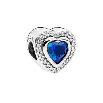 Charm Corazon piedra azul