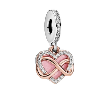 Charm Corazon infinito rose