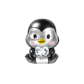Charm Pinguino piedra blanca