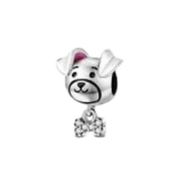 Charm Perro circulo negro