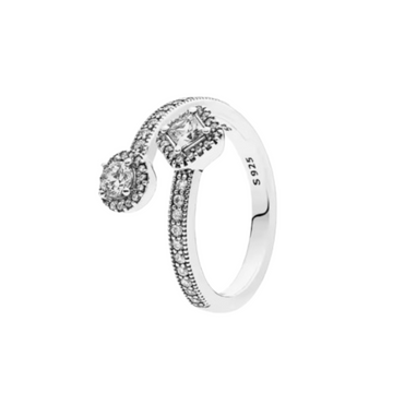 Anillo piedra doble