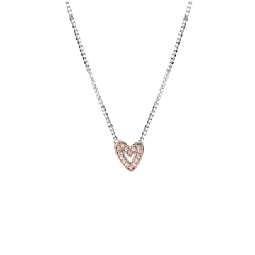 Collar corazon golden rose