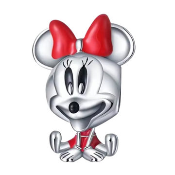 Charm Minnie sentada moño rojo