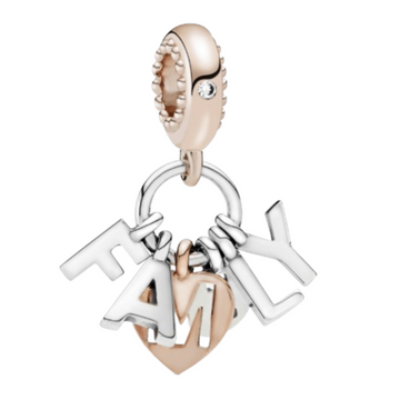 Charm Family rosa con plata
