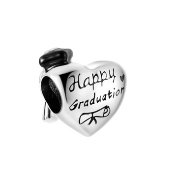Charm Graduacion corazon gris