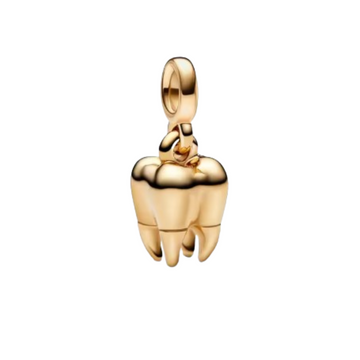 Charm muela dorada colgante