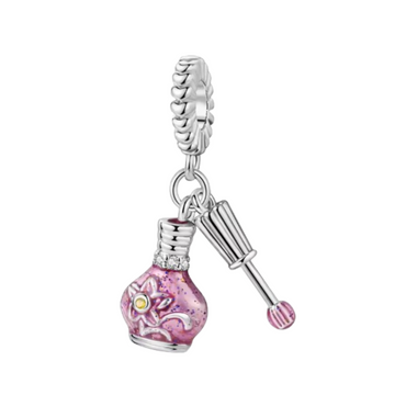Charm Perfume rosa y brocha rosa