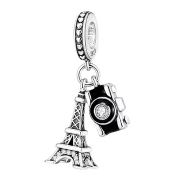 Charm Torre Eiffel y camara negra