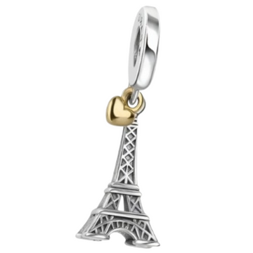 Charm Torre Eiffel Corazon dorado