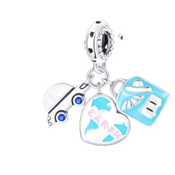 Charm Carro corazon maleta