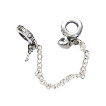 Charm C.S. Candado y llave plata