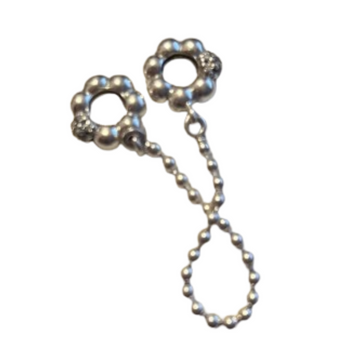 Charm C.S. cadena bolitas flor con piedra