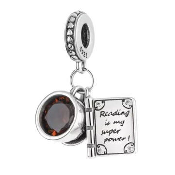 Charm Taza de cafe y libro
