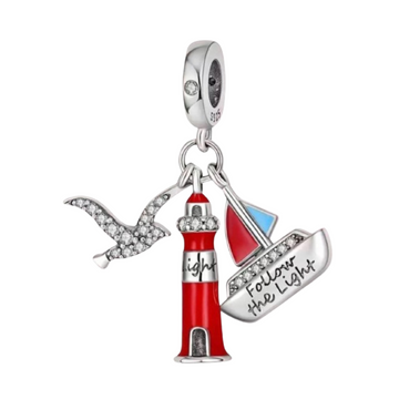 Charm Kit faro, barco y gaviota