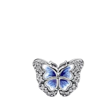 Charm Mariposa azul con blanco