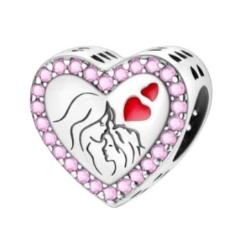 Charm corazón mejor amiga mom
