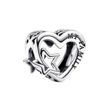 Charn Corazon mi Familia estrella plata