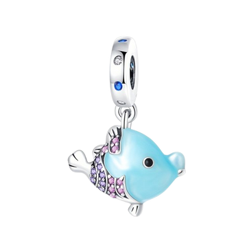 Charm Pez azul luminoso