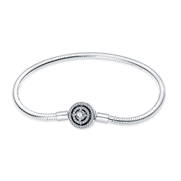Brazalete piedra blanca circulos brillosos