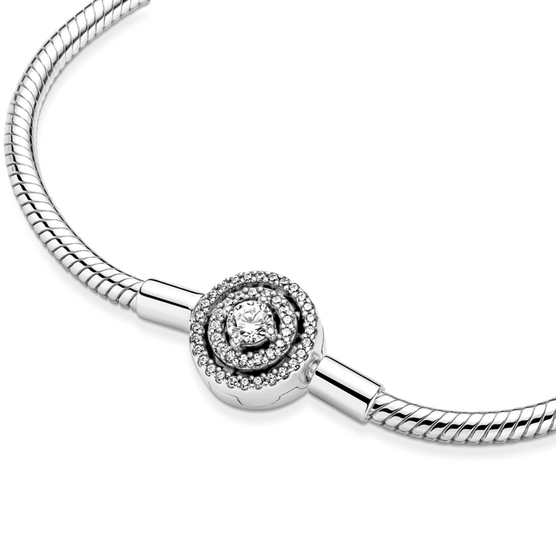 Brazalete piedra blanca circulos brillosos