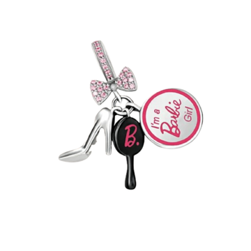 Charm Zapatilla y espejo negro Barbie