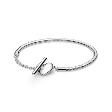 Brazalete corazon con cadena
