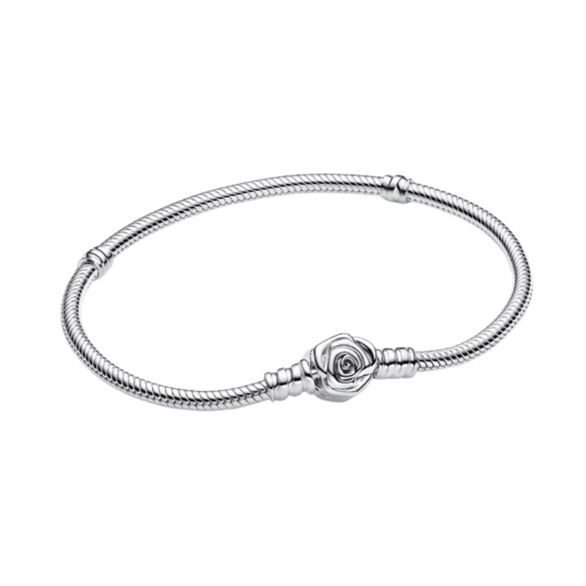 Brazalete rosa plata