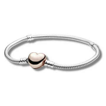 Brazalete corazon rosa sin brillos