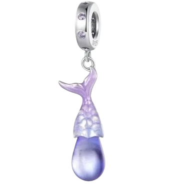 Charm Cola de sirena morada