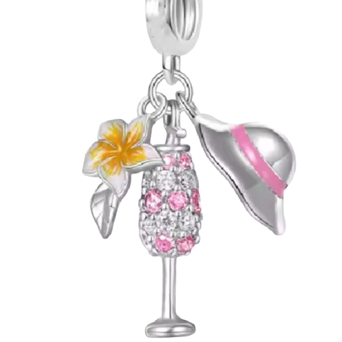 Charm Copa sombrero y flor