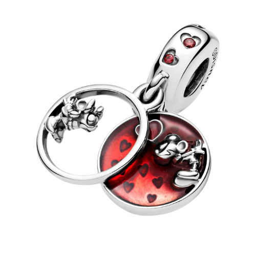 Charm Colgante Amor y Besos de Mickey Mouse & Minnie Mouse de Disney