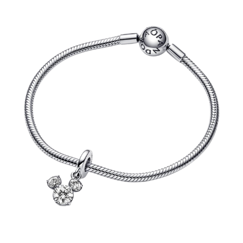 Charm Colgante Silueta Cabeza Brillante de Mickey Mouse