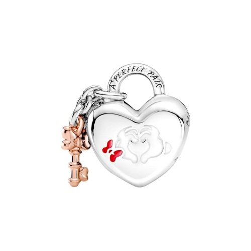 Charm Candado Mickey y Minnie Mouse de Disney