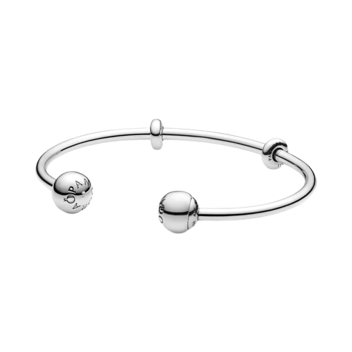 Pulsera Moments abierta con cierres Pavé para charms