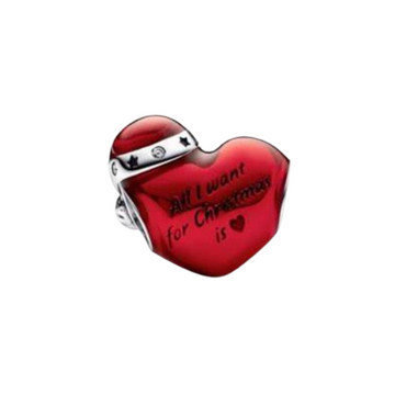 Charm Corazon rojo navideno
