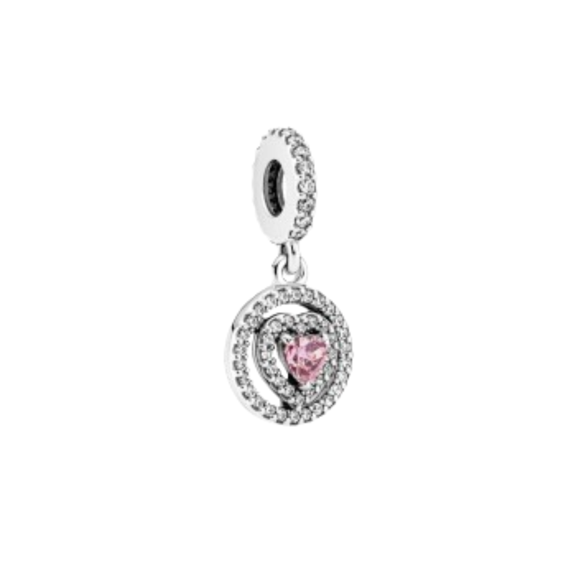 Charm Set de 3 con piedra y corazon
