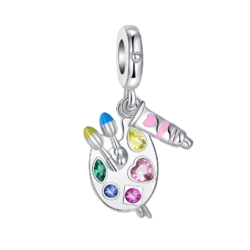 Charm Acuarela con piedras Pintor