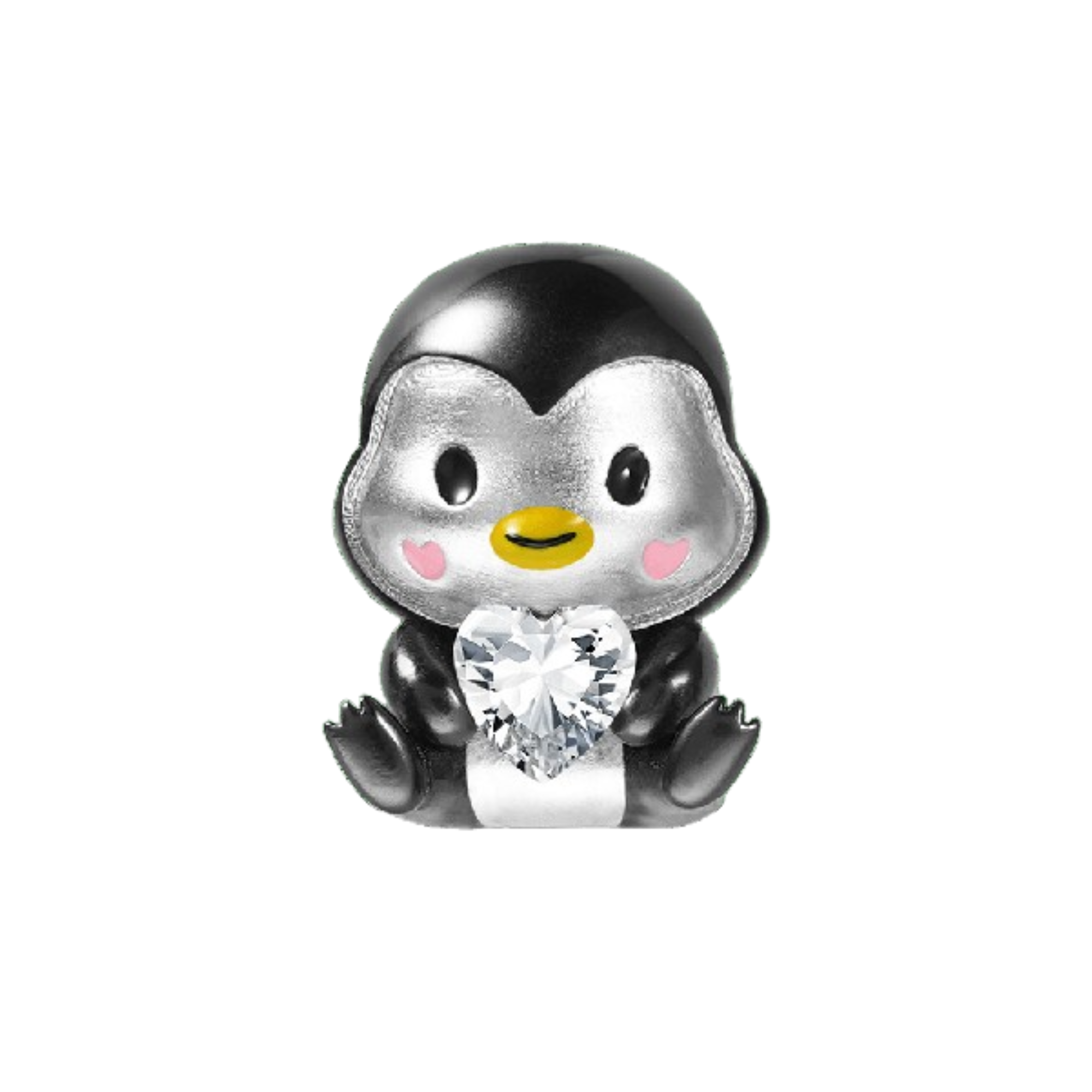Charm Pinguino piedra blanca