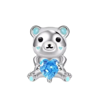 Charm Oso azul piedra azul