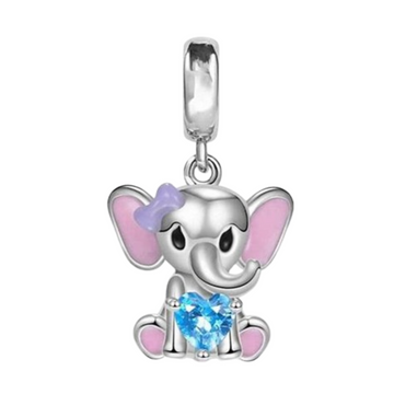 Charm Elefante piedra azul