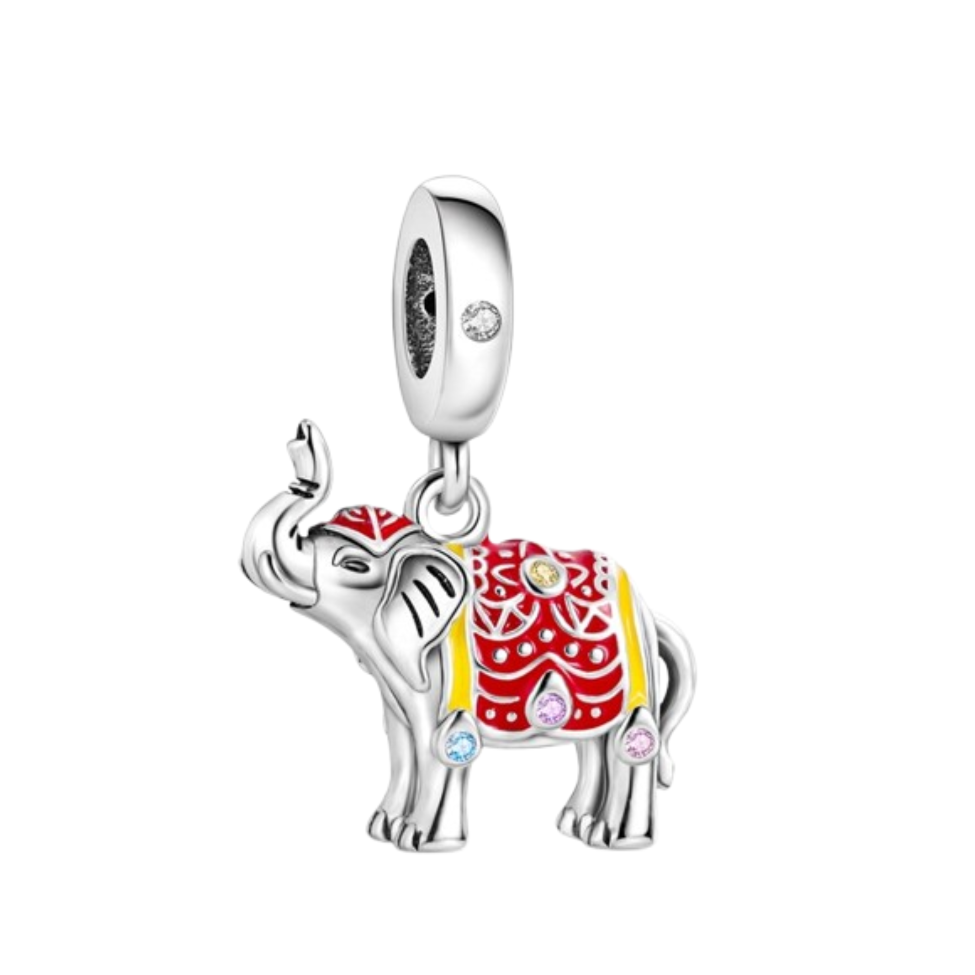 Charm Elefante manta roja