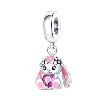 Charm Conejo rosa