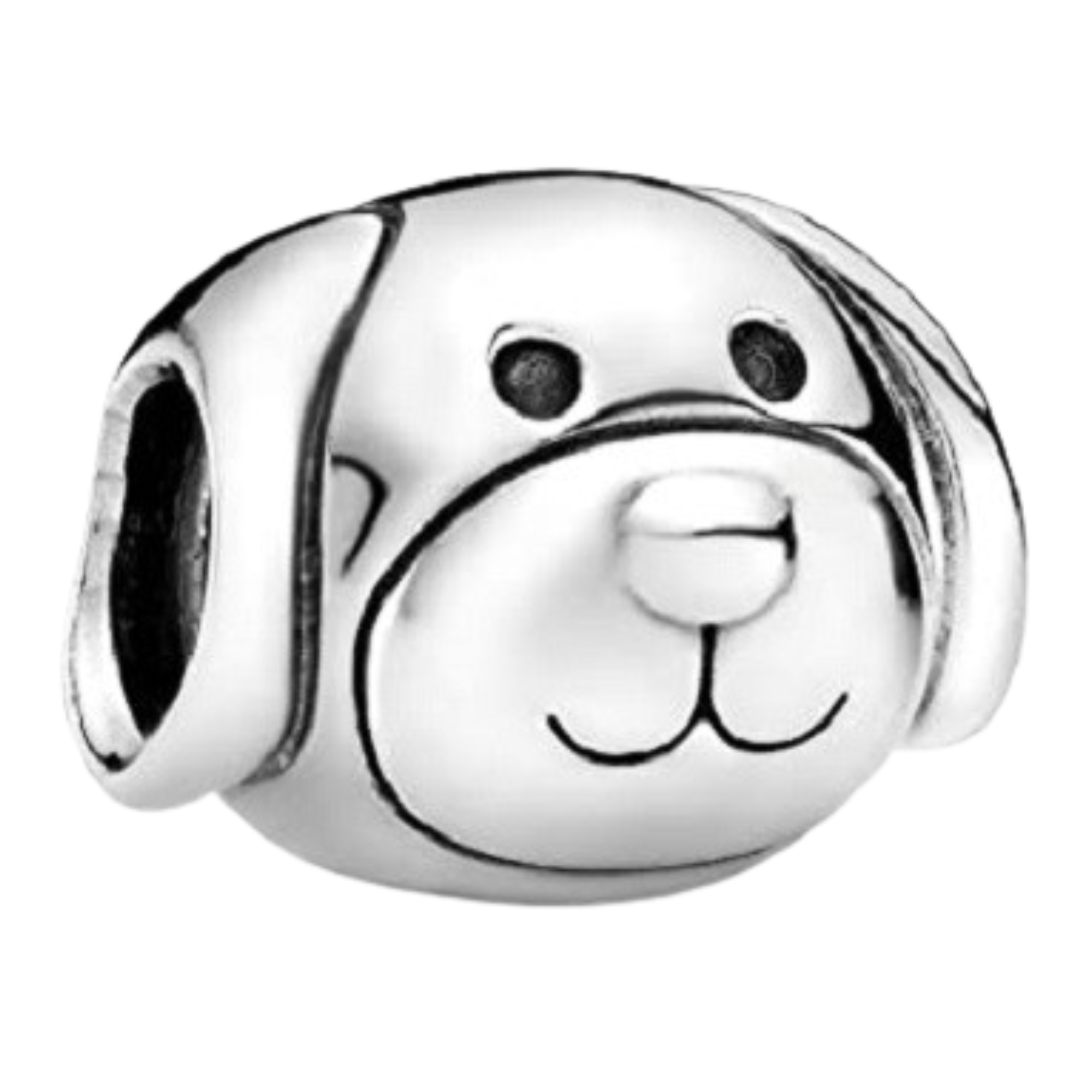 Charm Cabeza perro plata