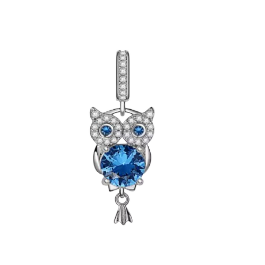Charm Buho corazon azul - FELIX Brazaletes y charms