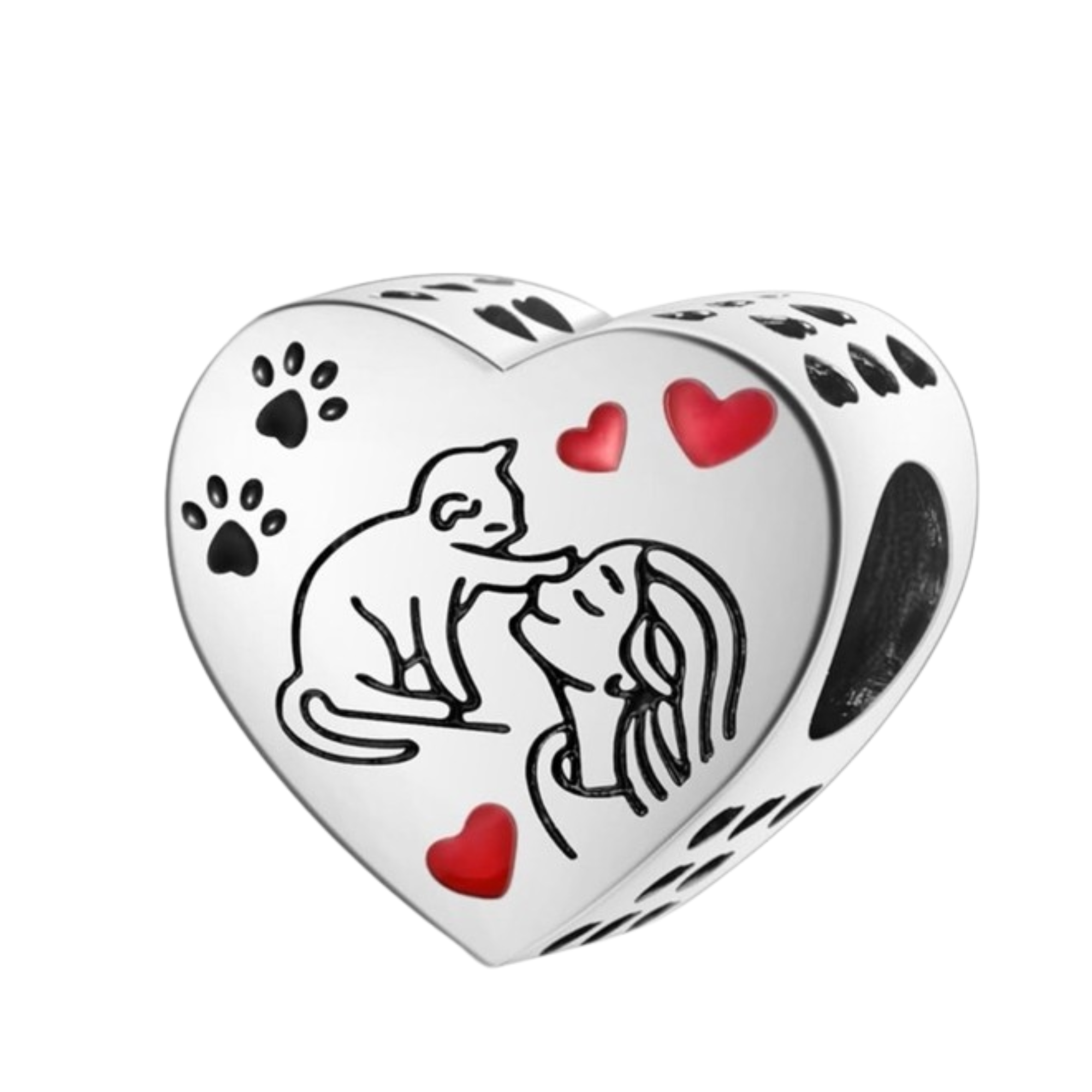 Charm Abalorio gato y mujer - FELIX Brazaletes y charms