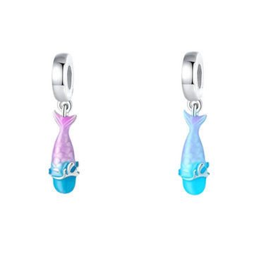 Charm Cola sirena morada y azul