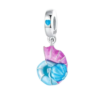 Charm Caracol morado y azul