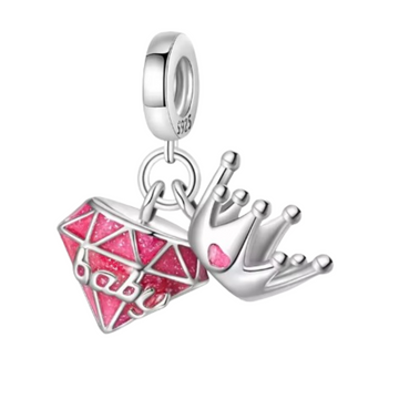 Charm Diamante Baby y Corona Barbie