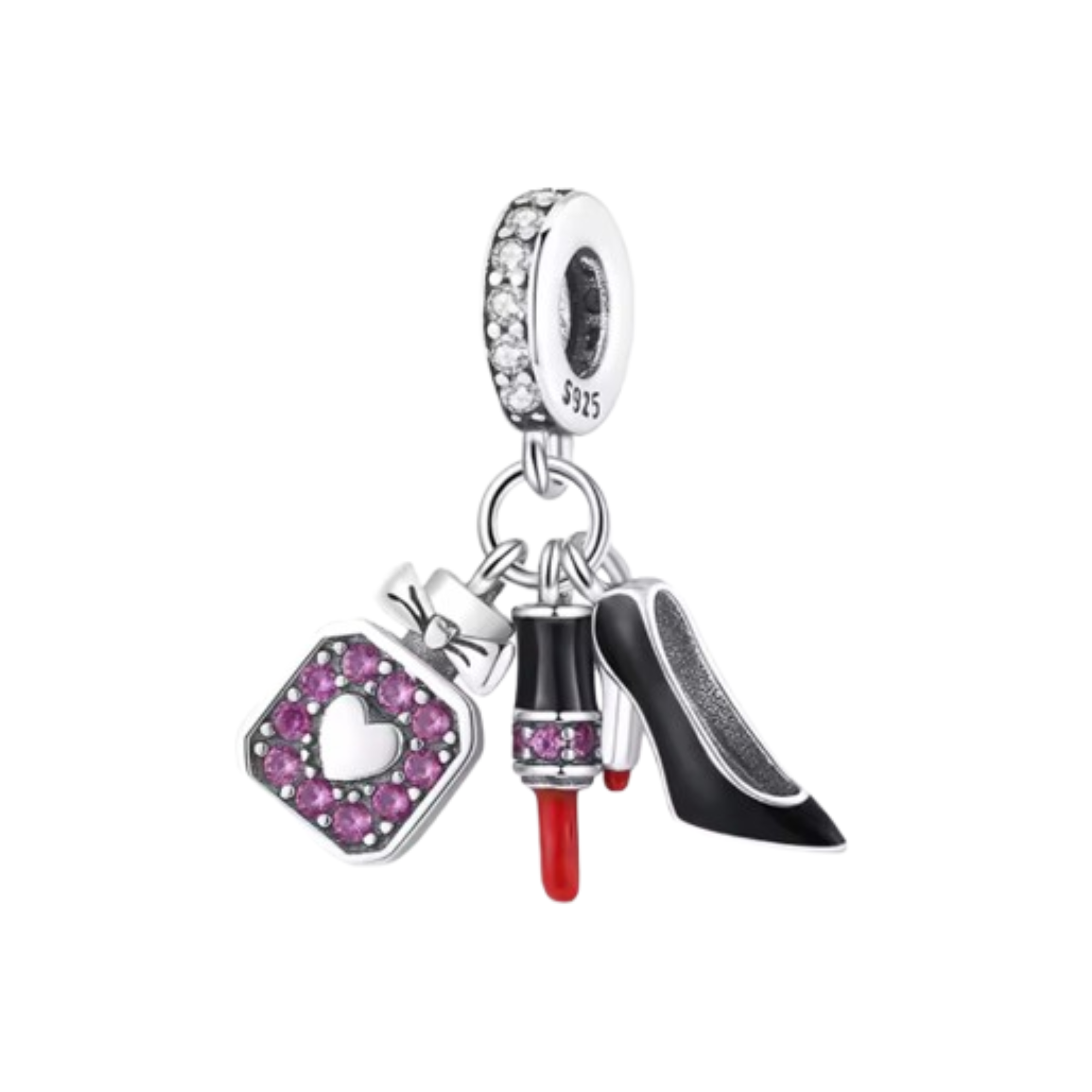 Charm Perfume morado labial y tacon